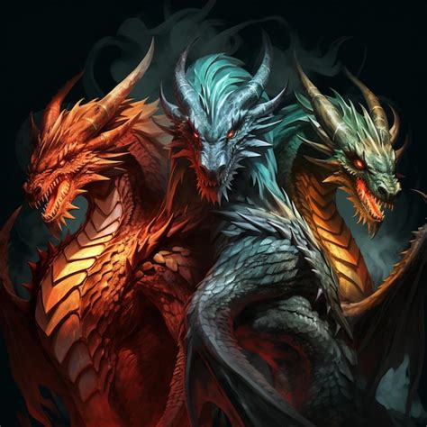 Premium AI Image There Are Two Dragon Like Creatures Facing Each