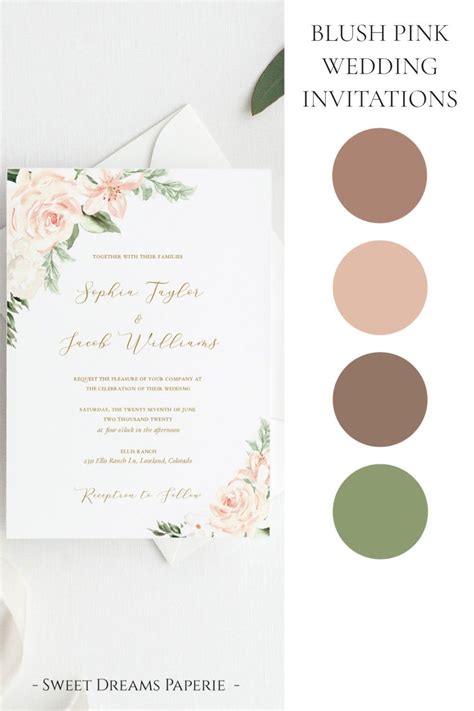 Wedding Invitation Color Palette - jenniemarieweddings