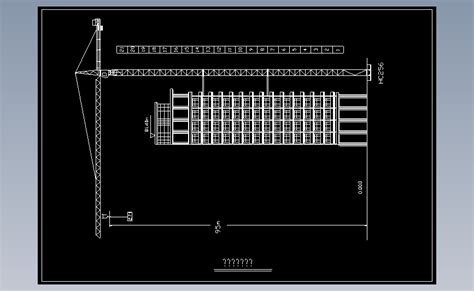 塔吊附着立面图autocad模型图纸下载 懒石网