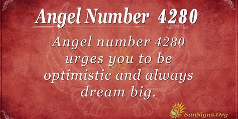 Angel Number 4280 Meaning Be Optimistic SunSigns Org