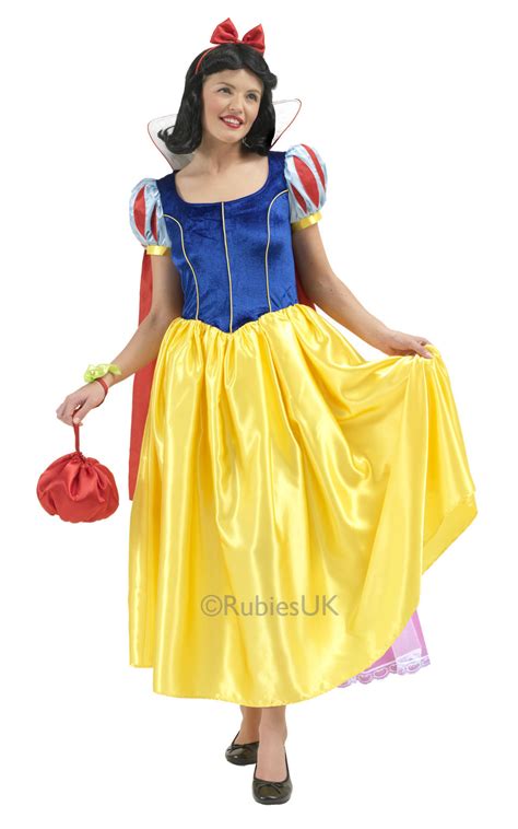 Snow White Disney Deluxe Ladies Fancy Dress Princess Womens Adults Costume New Ebay