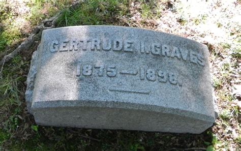 Gertrude Irene Graves 1875 1898 Find A Grave äreminne