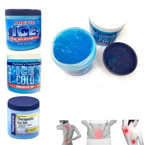 Ice Analgesic Gel Menthol Muscle Rub Pain Relief Cream 8 Oz Jar Sore ...