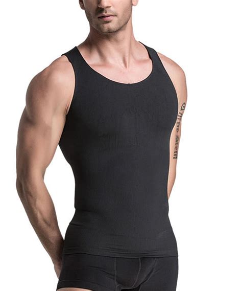 Xtf By Extreme Fit Black Firm 2 In 1 Compression And Posture Tank Mens