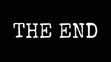 The End Animation On Black Background And White Background Suitable For