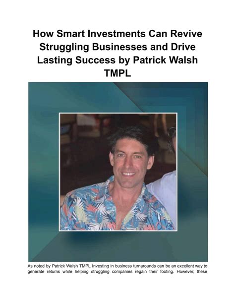 How Smart Investments Can Revive Struggling Businesses and Drive