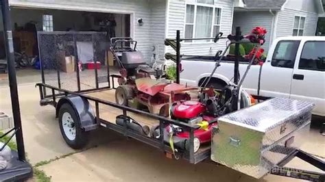 Lawn Service Trailer Setup Youtube