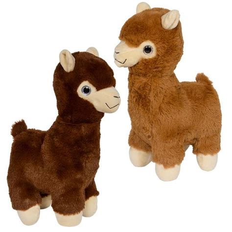 Adventure Planet Plush Set Of 2 Llamas Dark And Light Brown 11 Inch