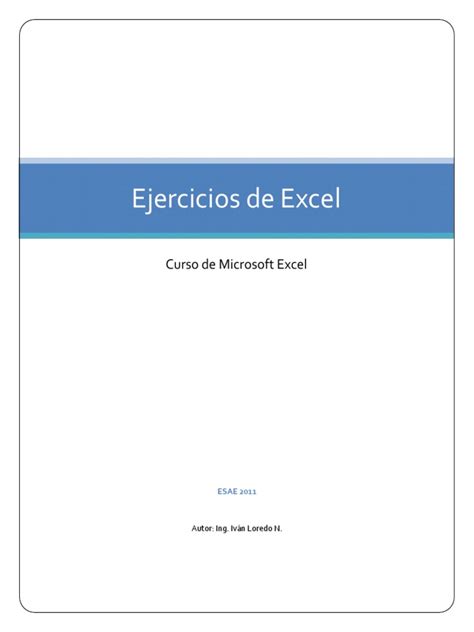 Pdf Ejercicios De Excel Dokumen Tips