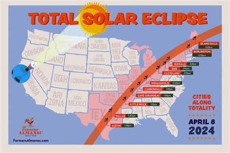 Where to see the complete solar eclipse in 2024 in Oklahoma