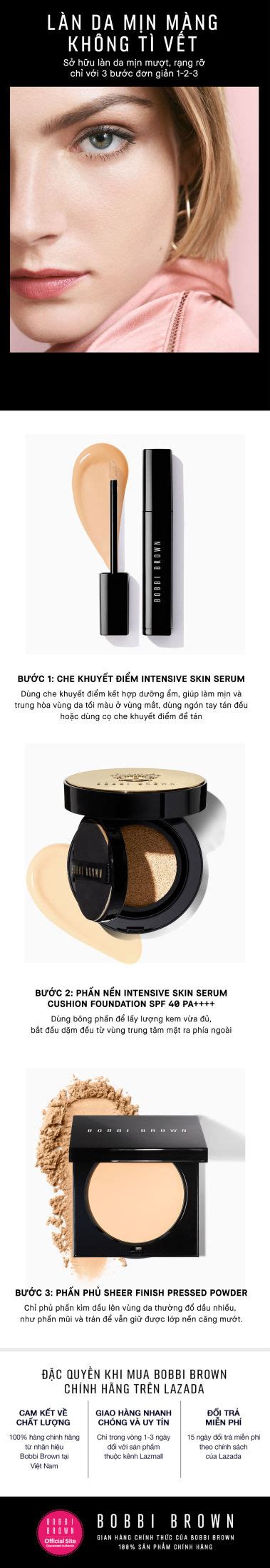 ĐỘC QUYỀN 11 11 Bobbi brown Bộ 3 món Phấn nước Bobbi Brown