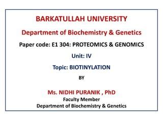 BIOTINYLATION | PPT