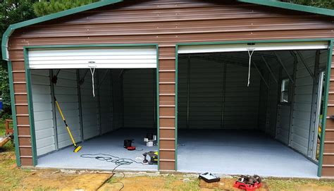 20x20 Regular Roof Metal Garage - Alan's Factory Outlet