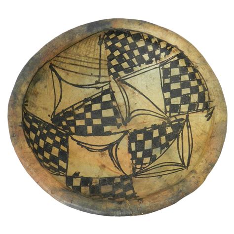 African Pottery Bowl with Geometric Pattern Early 20th Century For Sale ...