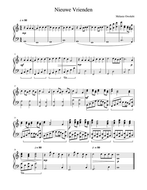 Nieuwe Vrienden Sheet Music For Piano Download Free In Pdf Or Midi