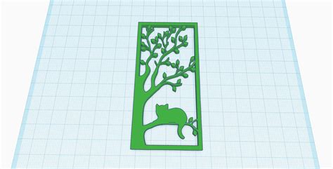 STL file Cat in tree silhouette frame 🐱・Model to download and 3D print・Cults