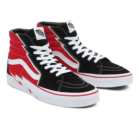 Vans Sk8 Hi Bolt Shoes Blackred Menwomen Black