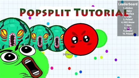 Agar io Popsplit Tutorial Popsplits w Con 𝓑𝔸𝐂 Ŧคภ YouTube