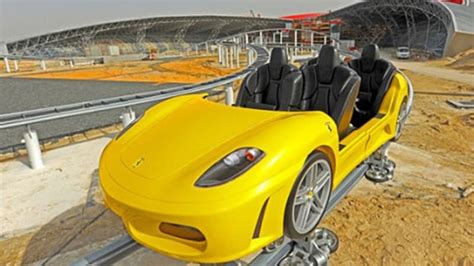 Video: Ferrari World roller coasters pull into the station in Abu Dhabi ...