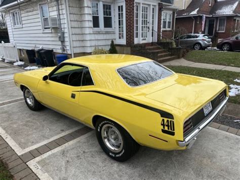 1970 Plymouth Cuda Coupe Yellow Rwd Manual 440 For Sale