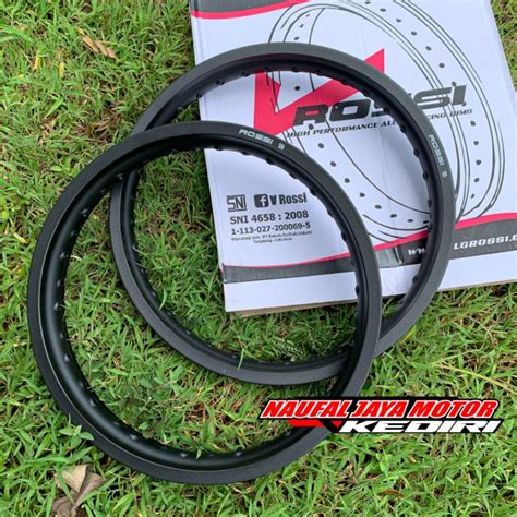 Jual VELG ROSSI HONDA WIN SEMI TRAIL RING 18 185 RING 17 215 HITAM DOFF