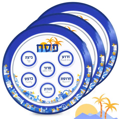 Snapklik Jerusalem Passover Seder Plate Melamine Bpa Free