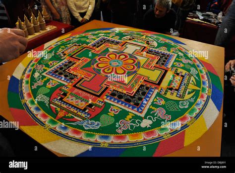 Sand Mandala Avalokiteshvara In Tibet Hanover 2012 Stock Photo Alamy