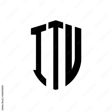 ITU letter logo design. ITU modern letter logo with black background. ITU creative letter logo ...