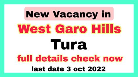 West Garo Hills Recruitment 2022 Meghalaya Job Update YouTube