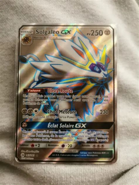 Carte Pokemon Solgaleo Gx Full Art Sl Fran Aise Eur