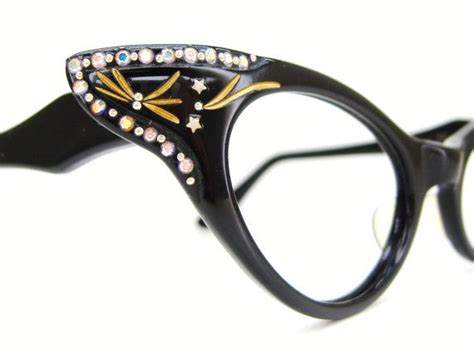 Vintage Cat Eye Eyeglasses Glasses Sunglasses Rhinestones Etsy Cat Eye Sunnies Cat Eyewear