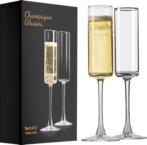 ParaCity Sektgläser Champagner Gläser 2er Set elegante 170 ml