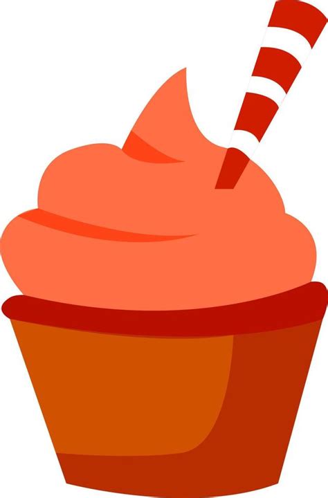 Cupcake with a candle vector or color illustration 13687863 Vector Art ...