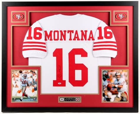 Joe Montana Autographed Signed Framed San Francisco 49ers Jersey Jsa