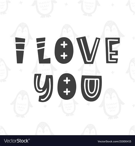 I Love You Hand Written Lettering Royalty Free Vector Image