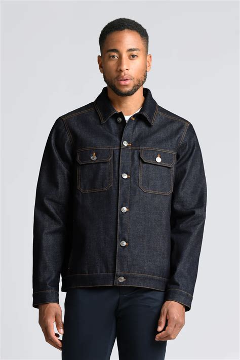 Mens Denim Jackets Raw Washed And Bleached Jeans Jackets Asket