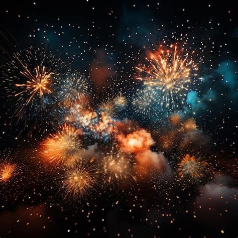 Premium AI Image | Background fireworks over the sky