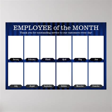 Employee Of The Month Poster Template Free