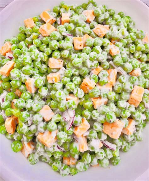 Green Pea and Cheddar Salad - Vegan - This Wife Cooks