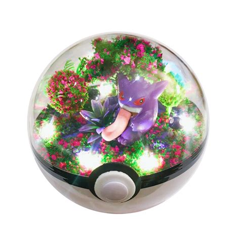 Gengar Pokemon Terrarium Diorama Dome Pokeball Planter Action Etsy Canada