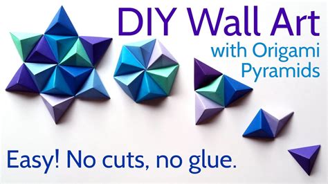 DIY Paper Wall Art With Origami Pyramid Pixels Easy Tutorial And