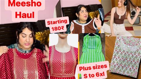 Meesho Plus Size Kurti Haul S To Xl Sizes Available Meesho Haul