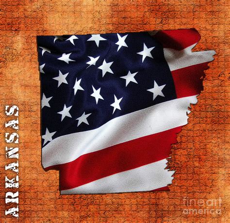 Arkansas American Flag State Map Mixed Media by Marvin Blaine - Pixels