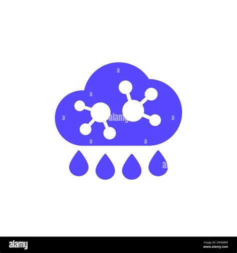 Acid Rain Icon On White Vector Stock Vector Image And Art Alamy