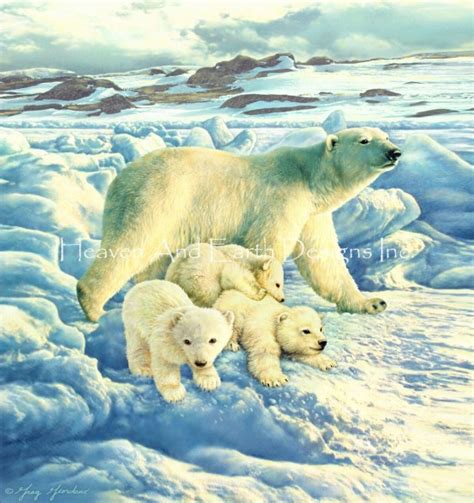 Polar Bear With Babies | Giordano, Greg | Heaven And Earth Designs