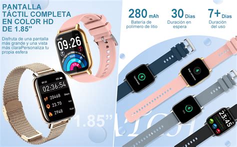 AXIDUN Smartwatch Mujer Reloj Inteligente Mujer Con Llamada Bluetooth