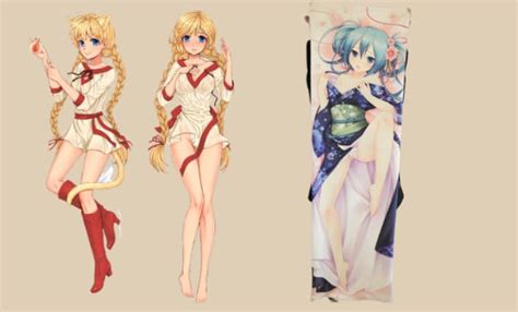 Draw Printable 2d Dakimakura Body Pillow Nsfw Vtuber Model By Tim