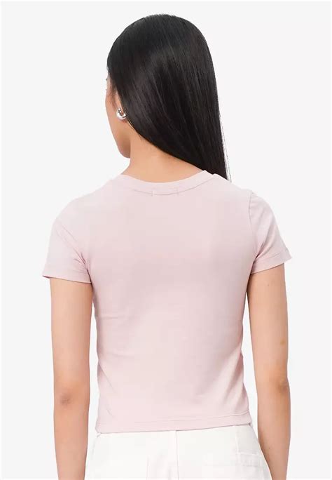 Jual COLORBOX Short Sleeve Fitted Crop T Shirt Original 2025 ZALORA