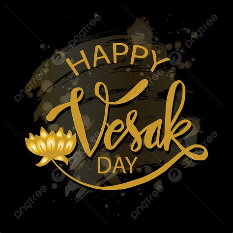 Happy Vesak Day Hand Lettering For Greeting Card Banner Poster Art