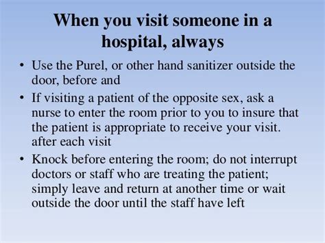 Hospital Visitation Guidelines